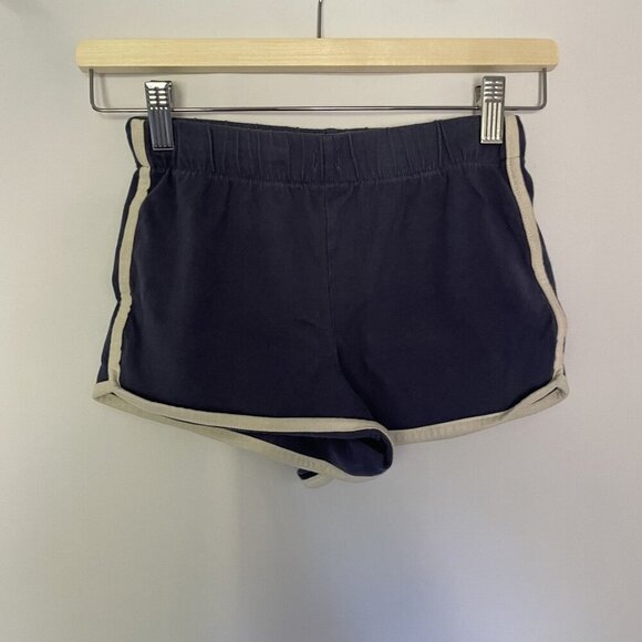 OshKosh Bgosh Girls Athletic Shorts Size 10/10A Navy/Beige Trim Cotton/Poly Blen - Picture 1 of 6